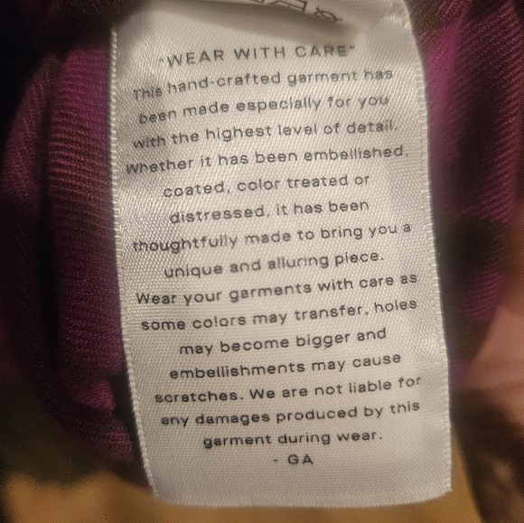 EUC Good American Pink & Brown Plaid Flannel. Pristine & Oversized. - Picture 9 of 9